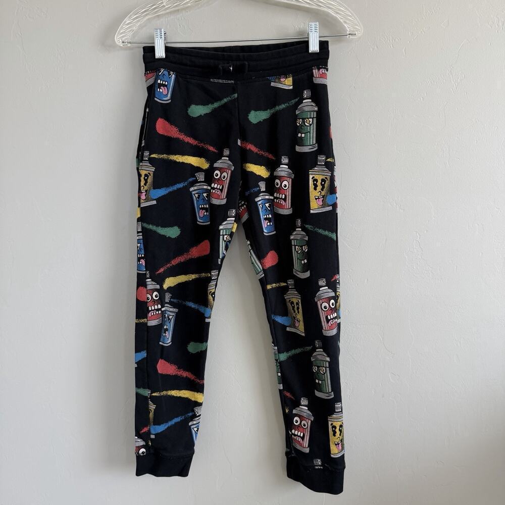 STELLA MCCARTNEY Kids Boy's Cartoon Spray Paint Can Sweatpants Size 10 - Picture 6 of 6
